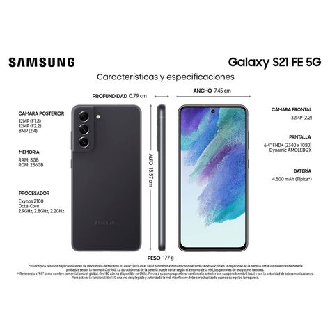 Samsung Galaxy S21 FE 5G 256GB - Negro - Reacondicionado-1