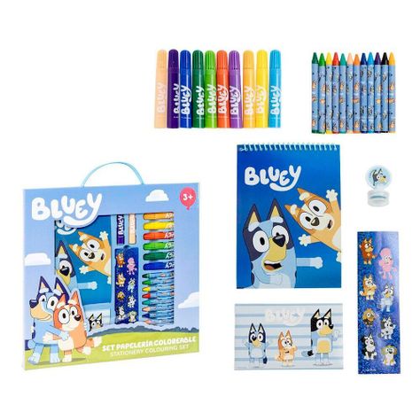 Set Papelería Coloreable Bluey-1