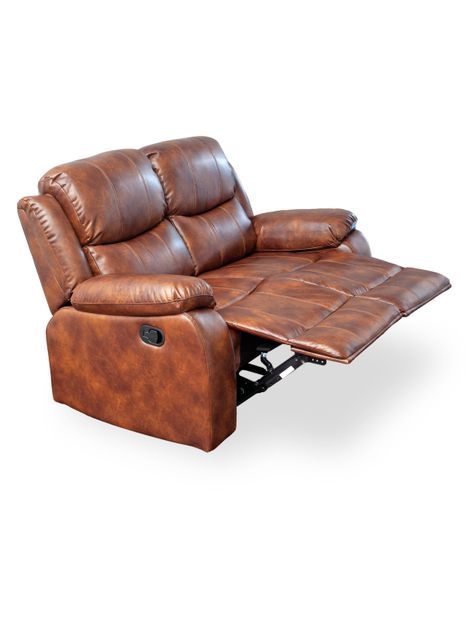 Berger reclinable de 2 cuerpos color café moro-1