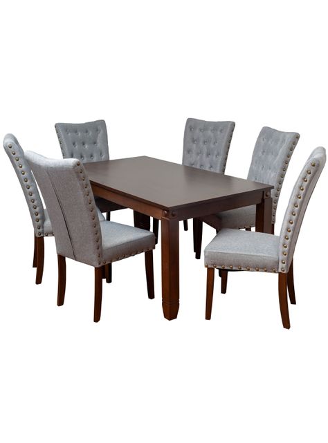 Comedor de madera 6 sillas  modelo Grecia Silver-4