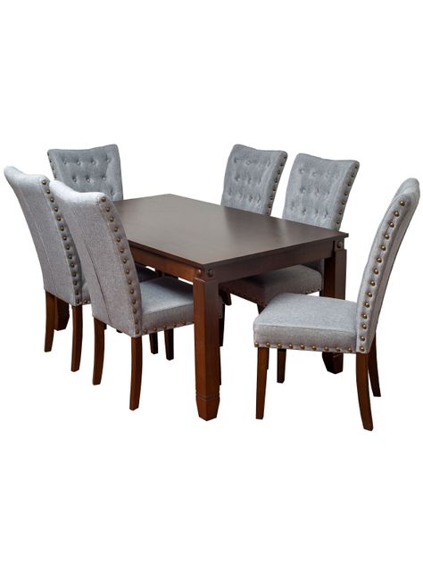 Comedor de madera 6 sillas  modelo Grecia Silver-0