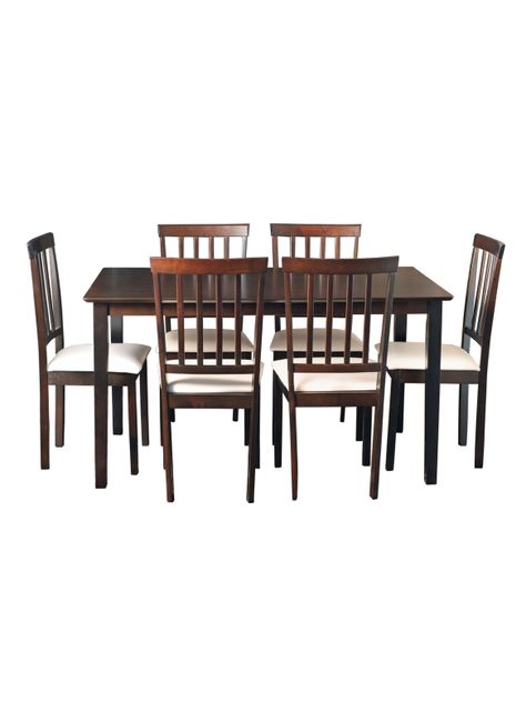 COMEDOR MADERA 6 SILLAS COLOR CHOCOLATE modelo manchester-2