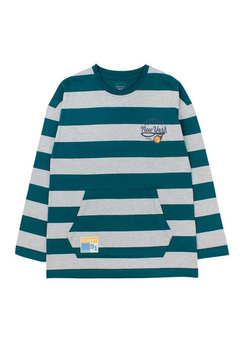 Polera junior niño listada academy 327-0