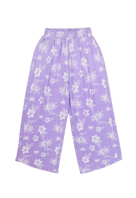 Pantalón kids niña palazzo estampado malibu 303b-0
