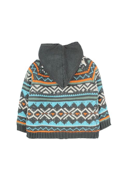 Casaca bebé niño tejida foresta 163b-1