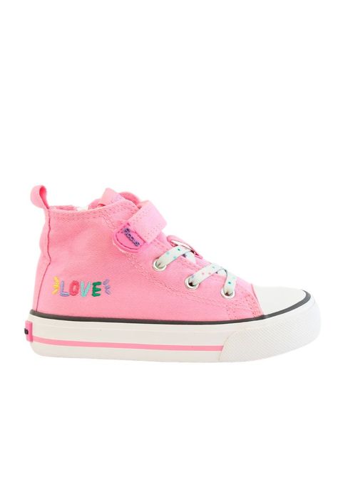 Zapatilla urbana caña velcro elastico kids niña 856-0