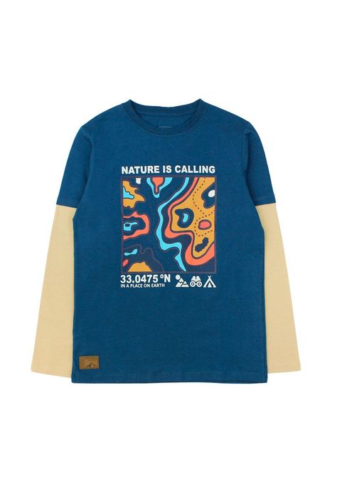 Polera junior niño doble manga foresta 329b-0