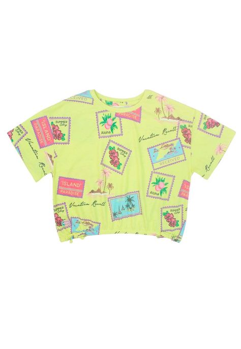 Polera junior niña estampada malibu 393b-0