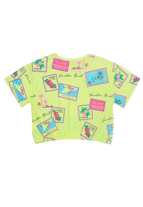 Polera junior niña estampada malibu 393b-1
