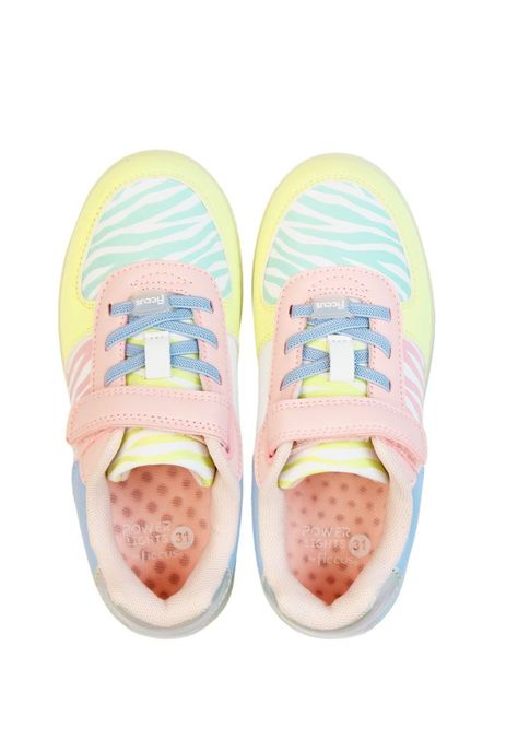 Zapatilla led  velcro elástico junior niña  950-2