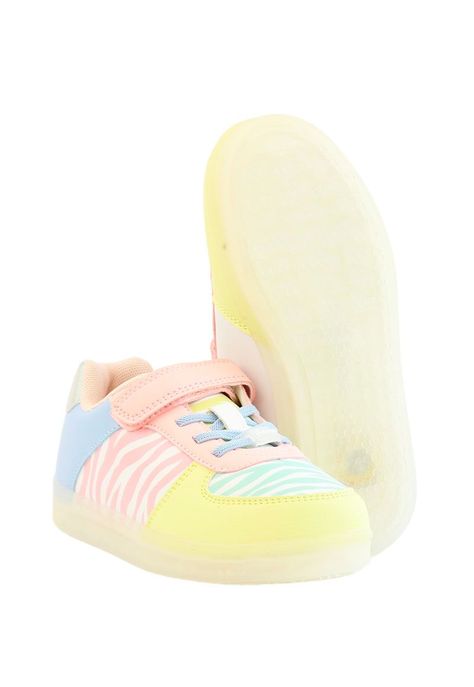 Zapatilla led  velcro elástico junior niña  950-3