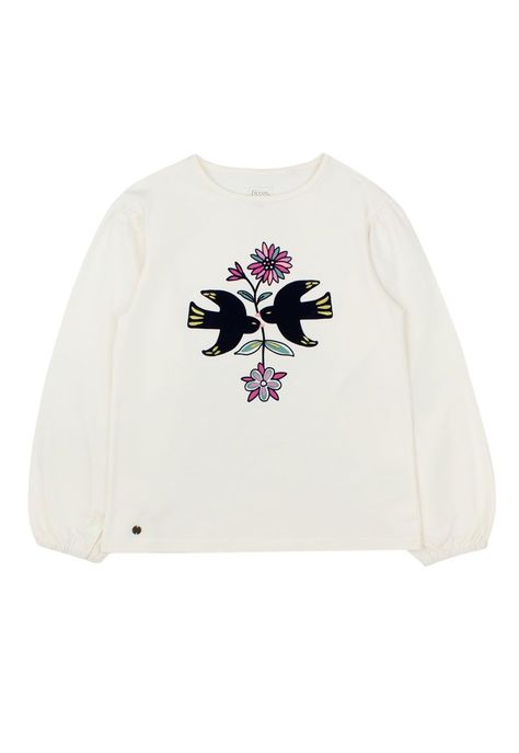 Polera junior niña manga globo foresta 363-0