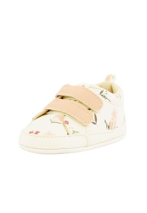 Zapatilla 2 velcros new born niña 801-1