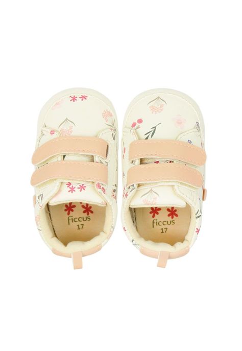 Zapatilla 2 velcros new born niña 801-2