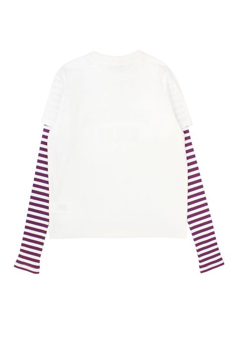 Polera teens niña manga  listada move 534-1