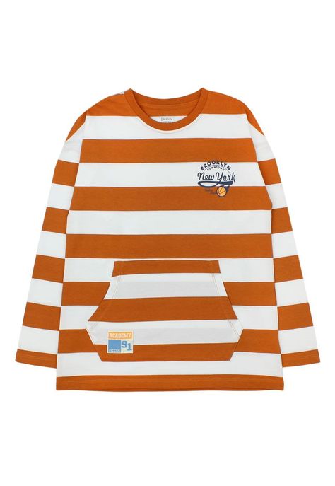 Polera junior niño listada academy 327b-0
