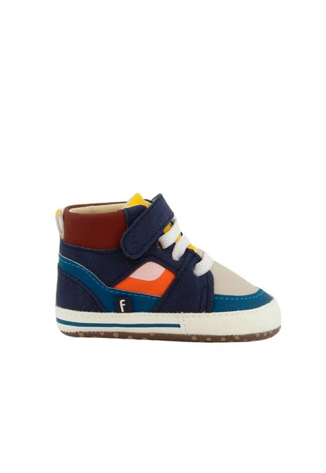 Zapatilla caña velcro elástico new born niño 807-0