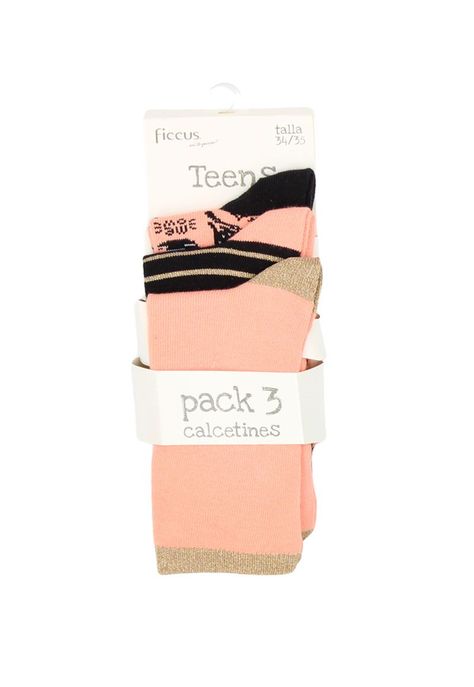 Pack 3 calcetines kids niña teens 656ñ-0