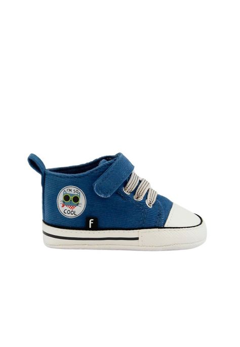 Zapatilla caña velcro elástico new born niño 808-0