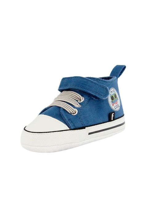 Zapatilla caña velcro elástico new born niño 808-1