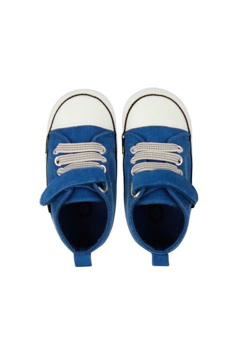 Zapatilla caña velcro elástico new born niño 808-2