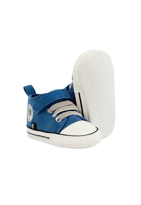 Zapatilla caña velcro elástico new born niño 808-3