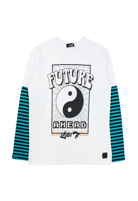 Polera teens niño m/ listada revolution 507-0