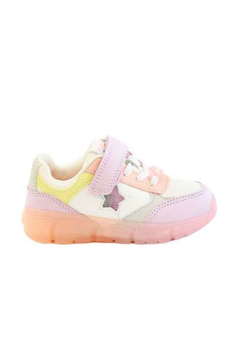 Zapatilla led velcro elástico junior niña  951-0