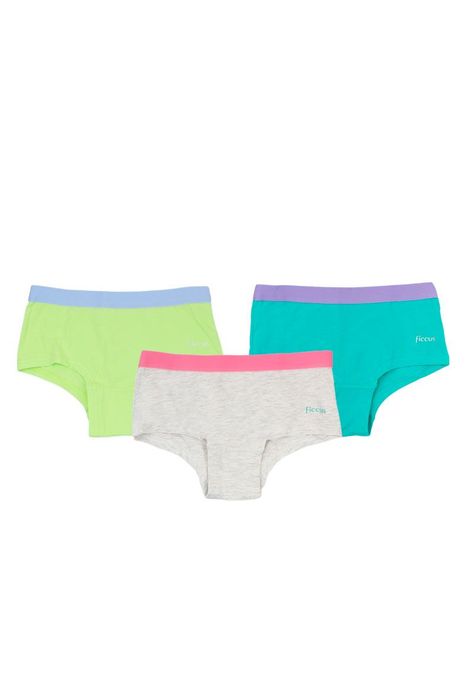 Pack triple pantaleta kids niña  liso 651-4