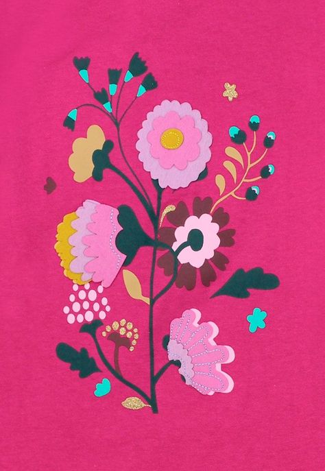 Polera kids niña puño elastizado foresta 277-2
