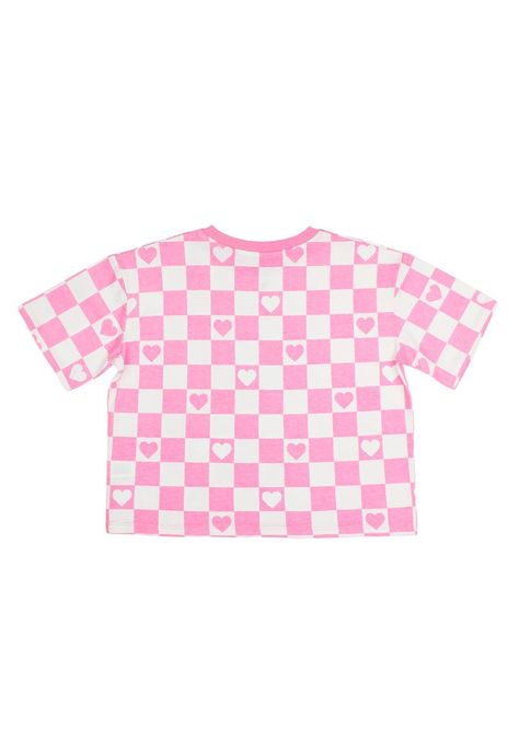 Polera jr niña cuadriculada go 395-1