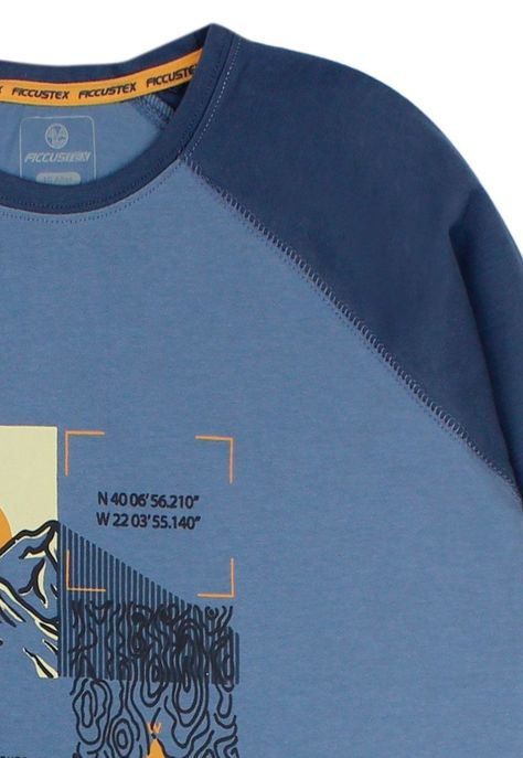 Polera niño manga raglan ficcustex 576b-2