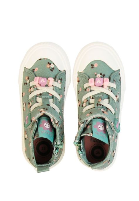 Zapatilla urbana caña velcro elastico kids niña 857-2
