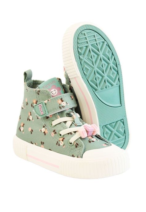 Zapatilla urbana caña velcro elastico kids niña 857-3
