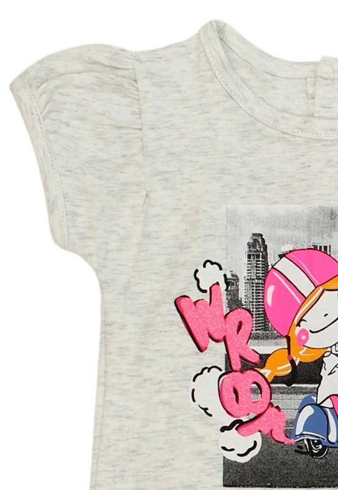 Polera bb niña recogido go 189-2