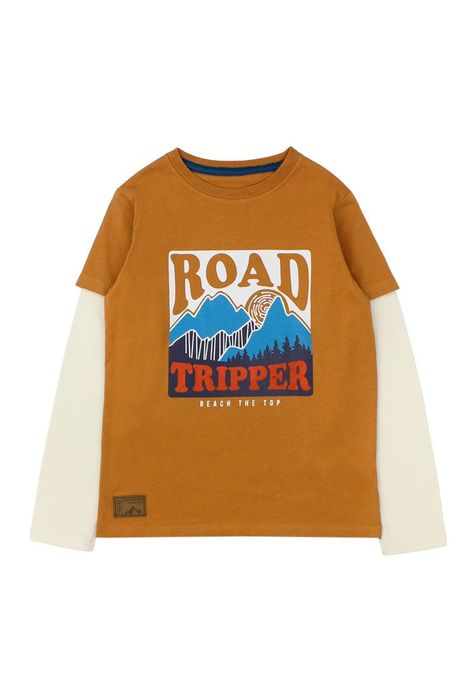 Polera kids niño doble manga foresta 229b-0