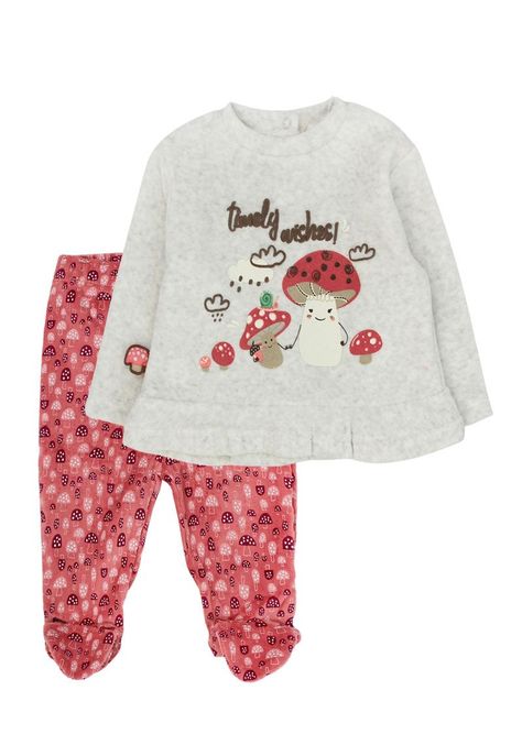 Conjunto newborn niña plush fungi 123-0