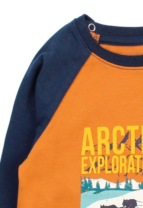 Polera kids niño m/ raglan arctic 229-2