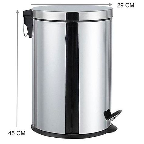 Basurero metálico acero Inoxidable 20 Litros-3