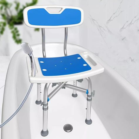 Silla De Ducha Baño Aluminio Base Reforzada Y Antideslizante-5