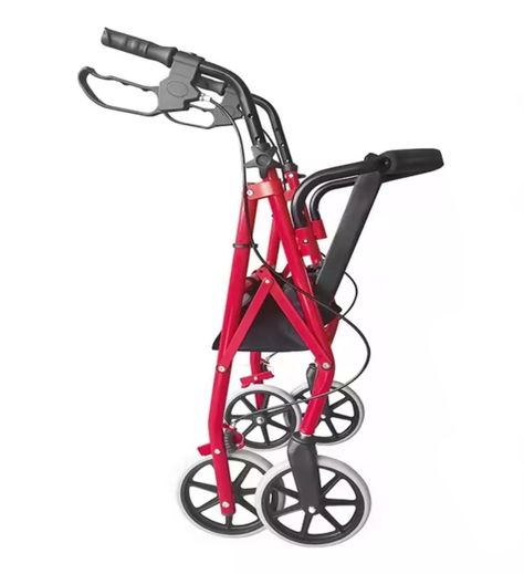 Andador Burrito 4 Ruedas Plegable Con Asiento Y Bolso-3