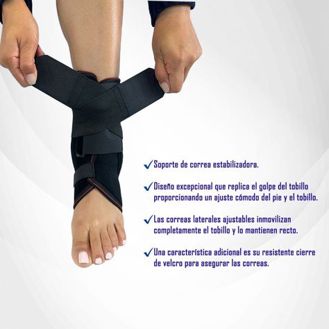 Tobillera Inmovilizadora Tobillo Cintas Ajustables Talla M-L-2