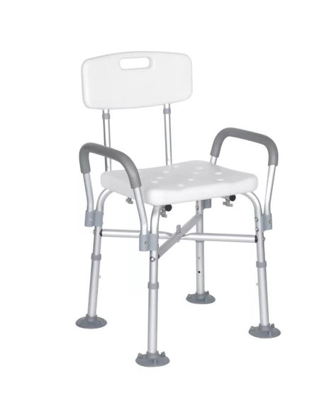 Silla De Ducha Aluminio Base Reforzada Bariatrica Portatil-0