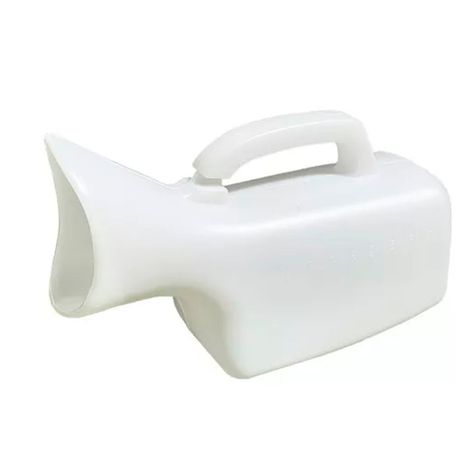 Pato Urinario Femenino Cuello Corto Portatil 1 Lt Plastico-0