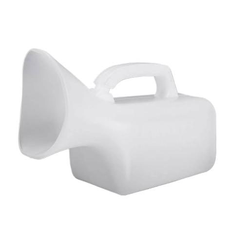 Pato Urinario Femenino Cuello Corto Portatil 1 Lt Plastico-2