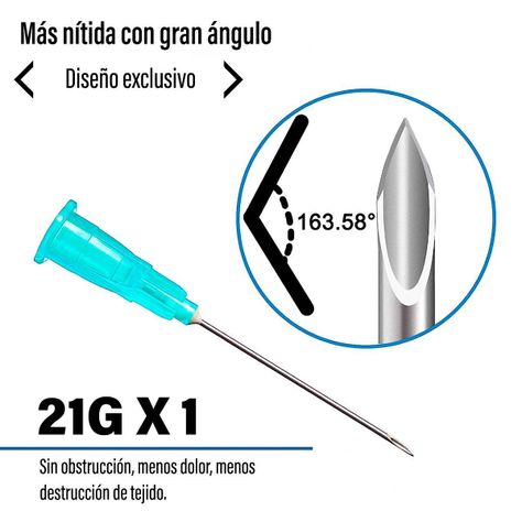 Aguja Hipodermica 21g X 1 - Caja 100 Unds Cranberry-4