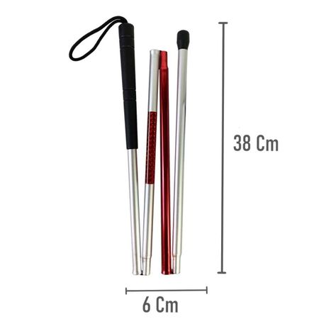 Bastón de Aluminio Plegable Para Ciegos No Vidente Reflectante-1