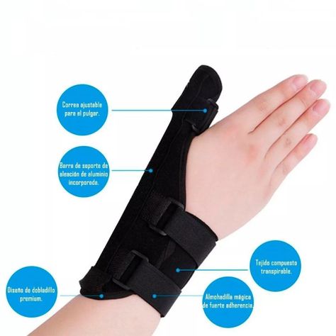 Muñequera Con Fijador Dedo Pulgar Tallla M Derecho-3