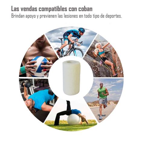 Venda Autoadherente Compatible Con Coban 10cm X 4.5mt- 1 Und Blanco-1