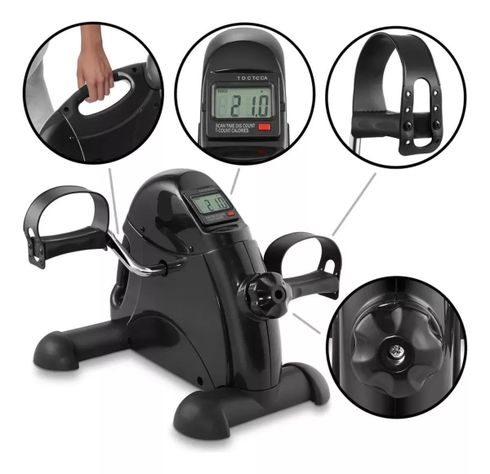 Pedalera Mini Bicicleta Con Monitor Ejercitador Mano Y Pies-3